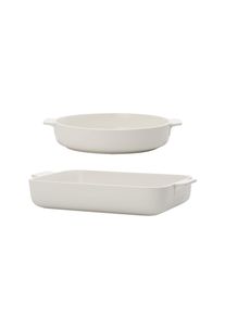 Villeroy & Boch Auflaufform VILLEROY & BOCH "Auflaufformen gro&szlig; Clever Cooking 2er Set wei&szlig;", wei&szlig;, B:2cm L:2cm T:2cm &Oslash;:0,01cm, Porzellan, Auflaufformen, Auflaufform, Sp&uuml;lmaschinenfest, Mikrowellensicher