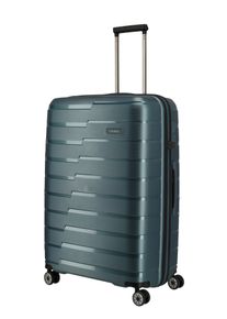 Trolley Travelite "AIR BASE Reisekoffer Hartschale", Damen, Gr. B/H/T: 51cm x 77cm x 30cm 105 l, blau (ice blau), Polypropylen, Koffer Trolley, kratzresistenter Oberfl&auml;che und cleverer Innenaufteilung