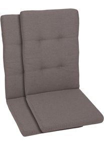 Hochlehnerauflage GO-DE, braun (taupe), B:50cm H:7cm T:120cm, Polypropylen, Polsterauflagen, Hochlehnerauflage, Uni Boucl&eacute; taupe - Ma&szlig;e BxLxH ca.: 50 cm x 120 cm x 7 cm