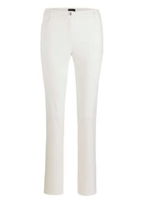 Stoffhose GOLDNER "Baumwollhose mit Dehnbund", Damen, Gr. 50, N-Gr, wei&szlig; (cremewei&szlig;), Obermaterial: 98% Baumwolle CO. 2% Elasthan EL., normal, Hosen Stoffhose, Ohne