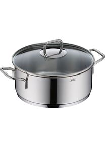 Bratentopf Silit "Extra Cook, mit Glasdeckel", grau (edelstahl), B:27cm H:12,9cm L:32,3cm &Oslash;:24cm, T&ouml;pfe, Bratentopf, Silitherm Universalboden, induktionsgeeignet, sp&uuml;lmaschinengeeignet