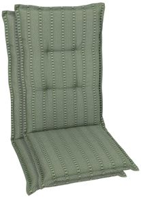 Hochlehnerauflage GO-DE, gr&uuml;n, B:50cm H:7cm T:120cm, Baumwolle, Polyester, Polyurethan, Polsterauflagen, Hochlehnerauflage, 120x50 cm