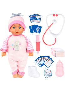 Babypuppe BAYER "Doktor Baby 36 cm", rosa, Puppen, Baby, Babypuppe, mit Funktion
