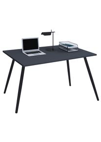 Schreibtisch Vcm "Schreibtisch B&uuml;rotisch Computertisch Salia 110x80", schwarz (anthrazit), B:110cm T:80cm, Tische, Schreibtisch