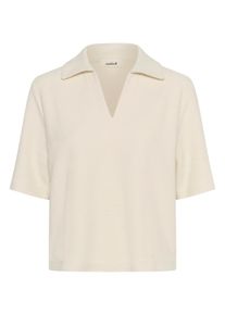 Blusentop Soaked in Luxury "Poloshirt SLBai", Damen, Gr. S, wei&szlig; (whisper wei&szlig;), Obermaterial: 65% Polyester PES. 35% Viskose CV., Blusen Blusentop