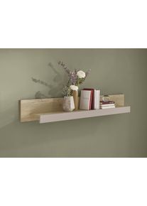 Wandboard Home Affaire "Cantara, modernes Wandregal, H&auml;ngeregal mit Ablagefach", braun (eiche cremona toro, kaschmir matt), B:150cm H:20cm T:18cm, Holzwerkstoff, Regale, Wandboard, vielseitig einsetzbar, in Eiche Evoke, Wei&szlig; oder Kaschmir erh&auml;ltlich