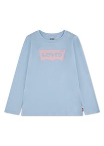 Langarmshirt LEVI'S KIDS "LVG L/S BATWING TEE", M&auml;dchen, Gr. 12 (152), angel falls, Jersey, Obermaterial: 60% Baumwolle, 40% Polyester, Basic schmal h&uuml;ftlang, Rundhals, abgesteppte Kante, Shirts Langarmshirt, mit Logo Print for GIRLS