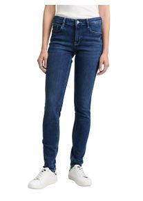 Skinny-fit-Jeans Tom Tailor "TTLUCIE Skinny", Damen, Gr. 32, L&auml;nge 30, blau (mid stone wash), Denim/Jeans, Obermaterial: 42% Baumwolle, 34% Polyester, 22% Viskose, 2% Elasthan. Futter: 100% Baumwolle, unifarben, lang, Jeans Skinny-fit-Jeans, mit Viskose und Stretch - 5-Pocket-Style