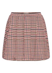Midirock Ichi "Casual IHKATE", Damen, Gr. XS, rot (big check), Obermaterial: 79% Polyester PES. 20% Viskose CV. 1% Elasthan EL., R&ouml;cke Midirock