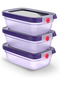 Frischhaltedose Emsa "oneClick", lila (violett), B:11,71cm H:17,63cm L:17,49cm, Polyprophylen (PP), Lebensmittelaufbewahrungsbeh&auml;lter, Frischhaltedose, verschlossen mit nur 1 x Klick, 100% dicht, made in Germany