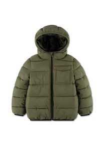 Winterjacke LEVI'S KIDS "LVB MEDIUM WEIGHT PUFFER", Jungen, Gr. 14 (164), gr&uuml;n (olive night), Web, Obermaterial: 100% Polyester, unifarben, regular fit normal, elastischer Bund, Jacken Winterjacke, mit Kapuze