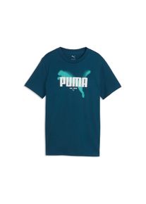 T-Shirt Puma "GRAPHIC TEE B", Jungen, Gr. 176, midnight petrol, Jersey, Obermaterial: 100% Baumwolle, unifarben, regular fit normal, Rundhals, Shirts T-Shirt, Regular Fit, Kurzarm, sportlicher Stil, f&uuml;r Jugendliche