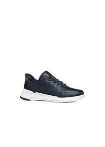 Slip-On Sneaker Geox "U VITTOUR PLUS", Herren, Gr. 46, blau (schwarz, wei&szlig;), Textil, Schuhe Slip-On Sneaker, Halbschuh, Slipper mit weicher Schaftrandpolsterung