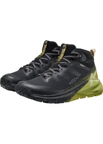 Outdoorschuh Keen "TARGHEE APEX MID WP", Herren, Gr. 42, schwarz, golden cypress, Synthetik, Schuhe Outdoorschuh, wasserdicht