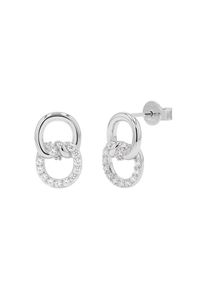 JOOP! Paar Ohrstecker JOOP, silber (silberfarben, wei&szlig;, wei&szlig;), Ohrringe, Damen, Silber 925 (Sterlingsilber), Paar Ohrstecker, mit Zirkonia (synth.)