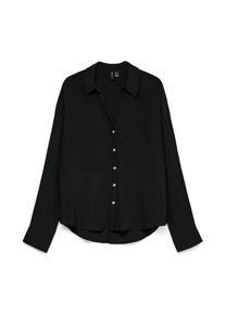 V&eacute;ro Moda Langarmbluse VERO MODA "VMAURA LS SHIRT WVN NOOS", Damen, Gr. XS, schwarz, Web, Obermaterial: 100% Viskose, unifarben, regular fit h&uuml;ftbedeckend, V-Ausschnitt, Blusen Langarmbluse, Viskose, regular fit
