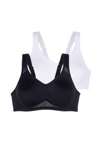Sport-BH Dorina "FLEX", Damen, Gr. 95, Cup C, wei&szlig;, schwarz, Microtouch, Obermaterial: 75% Polyamid, 15% Polyester, 10% Elasthan, BHs Sport-BH