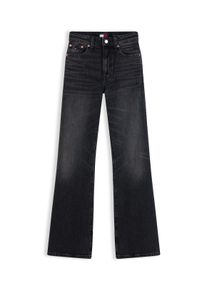 Bootcut-Jeans Tommy Jeans "SYLVIA HIGH RISE BOOTCUT DJ0187", Damen, Gr. 30, L&auml;nge 32, schwarz (denim schwarz), Denim/Jeans, Obermaterial: 99% Baumwolle, 1% Elasthan, Abriebeffekte, bootcut fit lang, Jeans Bootcut-Jeans, Baumwollmischung