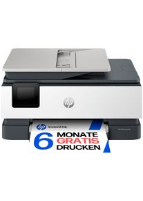 HP Multifunktionsdrucker "OfficeJet Pro 8122e", grau, B:46cm H:23,3cm T:33,75cm, Drucker, 6 Probemonate HP Instant Ink erhalten bis 31.07.2026, Multifunktionsdrucker