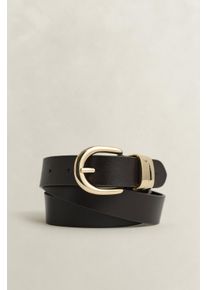 Lederg&uuml;rtel Gant "CHUNKY KEEPER LEATHER BELT", Damen, Gr. 95, deep braun, Rindsleder, unifarben, G&uuml;rtel Lederg&uuml;rtel, Gr&ouml;&szlig;enverstellbar durch Einfachdornschlie&szlig;e