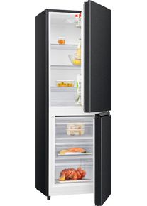 Hanseatic K&uuml;hl-/Gefrierkombination "HKGK16155BI", Energieeffizienz: B, schwarz, B:55cm H:161cm T:58cm, K&uuml;hlschr&auml;nke, inkl. 3 Jahre Herstellergarantie, K&uuml;hl-/Gefrierkombination