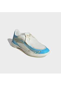 Fu&szlig;ballschuh adidas Performance "F50 MESSI LEAGUE KIDS, HALLENB&Ouml;DEN, OHNE SCHN&Uuml;RSENKEL", Kinder, Gr. 34, blau (ivory, semi blau burst, icey blau), Synthetik, Schuhe Fu&szlig;ballschuh, f&uuml;r Hallenboden, f&uuml;r Jugendliche & Kinder