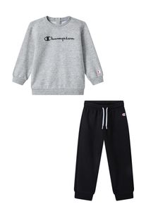 Jogginganzug Champion "SPORTWEAR CREWNECK SWEATSUITS Standard Fit", Jungen, Gr. 86, grau (noxm, nbk), Obermaterial: 55% Baumwolle, 45% Polyester, Sportanz&uuml;ge Jogginganzug, f&uuml;r Babys, zweiteiliges Set, aus Baumwolle und Polyester