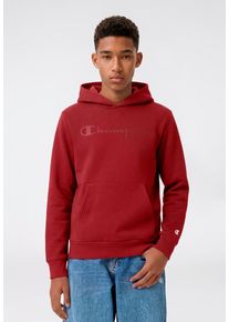 Kapuzensweatshirt Champion "SPORTWEAR HOODIE Standard Fit", Jungen, Gr. S, rot (tbr), Obermaterial: 73% Baumwolle, 27% Polyester, Sweatshirts Kapuzensweatshirt, f&uuml;r Kinder, mit Kapuze, aus Baumwolle und Polyester, Standard Fit