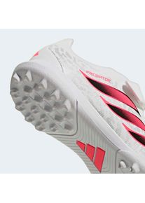 Fu&szlig;ballschuh adidas Performance "PREDATOR CLUB KIDS, TURF, KLETTVERSCHLUSS", Kinder, Gr. 38,5, cloud wei&szlig;, solar turbo, core schwarz, Synthetik, Schuhe Fu&szlig;ballschuh, f&uuml;r Kinder & Jugendliche