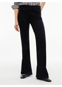 Bootcut-Jeans Tommy Hilfiger "LUNA MID RISE FLARE STAY BLACK", Damen, Gr. 34, L&auml;nge 30, stay schwarz, Denim/Jeans, Obermaterial: 91% Baumwolle, 6% Elastomultiester, 3% Elasthan, unifarben, lang, Jeans Bootcut-Jeans, Baumwollmischung, in ausgestellter Form, mid waist