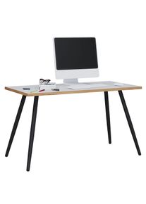 Schreibtisch Vcm "Schreibtisch B&uuml;rotisch Computertisch Salia 138x80", braun (wei&szlig;, honig, eiche), B:138cm T:80cm, Tische, Schreibtisch