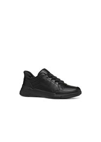 Slip-On Sneaker Geox "U VITTOUR PLUS", Herren, Gr. 46, schwarz, Lederimitat, Schuhe Slip-On Sneaker, Halbschuh, Slipper mit weicher Schaftrandpolsterung