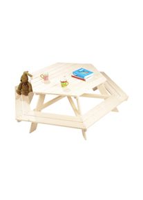 Kindersitzgruppe Pinolino "Nicki, 6-eckig", beige (natur), Sitzm&ouml;bel-Sets, Kinder, Massivholz, Kindersitzgruppe, Made in Europe