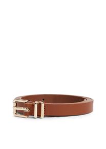 Lederg&uuml;rtel Tommy Hilfiger "SQUARE", Damen, Gr. 95, braun (winter cognac), Rindsleder, unifarben, G&uuml;rtel Lederg&uuml;rtel, Regular fit und gr&ouml;&szlig;enverstellbar