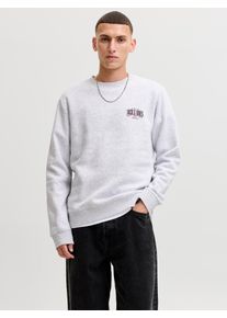 Jack & Jones Sweatshirt JACK & JONES "JJAERO SWEAT CREW NECK 3PK MP", Herren, Gr. XS, wei&szlig; melange pack:wei&szlig; melange, schwarz, scarab all small print, angeraute Sweatware, Obermaterial: 65% Polyester, 35% Baumwolle, bedruckt, meliert, normal, Rundhals, Rippb&uuml;ndchen, Sweatshirts Sweatshirt, Materialmix
