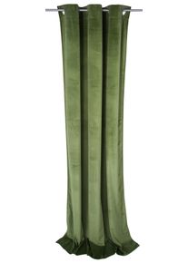 Vorhang Tom Tailor HOME "FRENCH VELVET" Gr. 1, gr&uuml;n (oliv), B:135cm H:245cm, Wirkware, Polyester, Gardinen, Vorhang