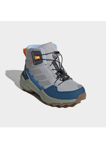 Wanderschuh adidas terrex "AX4R MID KIDS", Kinder, Gr. 40, grau two, reflective silber, glow blau, Synthetik, Textil, Schuhe Wanderschuh, f&uuml;r Kinder & Jugendliche