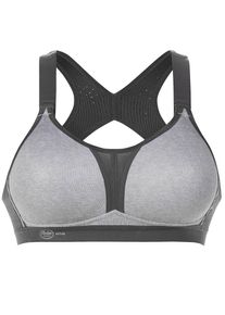 Sport-BH Anita "Sport BH dynamiX star", Damen, Gr. 80, Cup F, grau (erdgrau), Stoff, Obermaterial: 45% Polyester PES. 35% Polyamid PA. 10% Elasthan EL. 10% Polyurethan PU., BHs Sport-BH