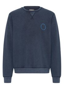 Sweatshirt Blend "BHKHARI WASH CREW SWEAT", Herren, Gr. XL, blau (salute), Sweatware, Obermaterial: 100% Baumwolle, unifarben, regular fit normal, Rundhals, Rippb&uuml;ndchen, Sweatshirts Sweatshirt, Baumwolle, regular fit