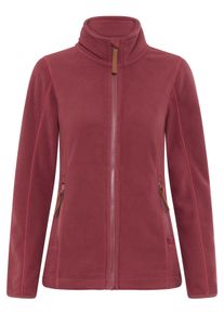 Fleecejacke Polarino, Damen, Gr. 44, rot (rosa braun), Fleece, Obermaterial: 100% Polyester, unifarben, bequem, paspeliert, Jacken Fleecejacke, sportlicher Stil, bequemer Schnitt, mit Rei&szlig;verschluss, ohne Kapuze