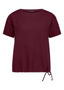 Sweatshirt Betty Barclay "Blusenshirt mit Tunnelzug", Damen, Gr. 48, maroon banner, Obermaterial: 75% Polyester PES. 22% Viskose CV. 3% Elasthan EL., Sweatshirts Sweatshirt