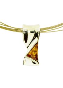 Collier OSTSEE-SCHMUCK "- Ingebrit - Gold 333/000 - Bernstein" Gr. 42, gold 333, goldfarben, gelb, Halsketten, Damen, Gelbgold 333, Collier