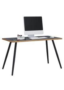 Schreibtisch Vcm "Schreibtisch B&uuml;rotisch Computertisch Salia 138x50", braun (anthrazit, honig, eiche), B:138cm T:50cm, Tische, Schreibtisch