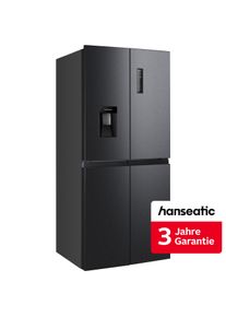 Hanseatic Multi Door "HCDB18080DWDI", Energieeffizienz: D, schwarz (schwarz, edelstahlfarben), Wasserspender, K&uuml;hlschr&auml;nke, inkl. 3 Jahre Herstellergarantie, Multi Door