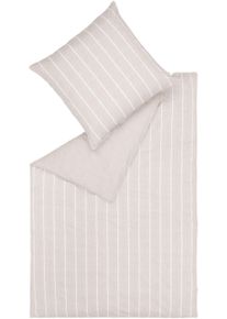 Bettw&auml;sche Esprit "Harp Stripe in Gr. 135x200, 155x220 oder 200x200 cm", beige (beige, natur, creme), B/L: 200cm x 200cm, 1 Stk., 2 Stk., Renforc&eacute;, B/L: 80cm x 80cm & 80cm x 80cm, 3 Stk., Renforc&eacute;, Obermaterial: 100% Baumwolle, Bettw&auml;sche, Bettw&auml;sche, Bettw&auml;sche aus Baumwolle, gestreifte Bettw&auml;sche mit Wendeoptik