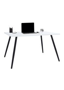 Schreibtisch Vcm "Schreibtisch B&uuml;rotisch Computertisch Salia 138x80", wei&szlig;, B:138cm T:80cm, Tische, Schreibtisch