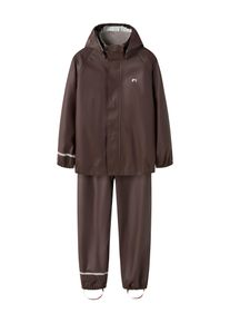 Regenmantel name it "NKNDRY10 Regenjacke und Hose im Set", Jungen, Gr. 98, seal braun, Web, Obermaterial: 100% Polyester, unifarben, regular fit normal, elastischer Bund, M&auml;ntel Regenmantel, Keine Latzhose Unifarben, casual, regular fit, Kunstfaser, Web