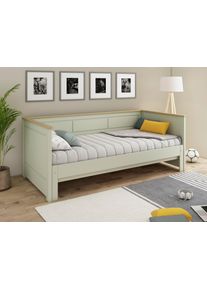 Funktionsbett OTTO HOME " ERIK " Daybed, G&auml;stebett, Kinderbett, Massivholz (Kiefer)", gr&uuml;n (olive), kein H&auml;rtegrad, Daybetten, Funktionsbett, 2. Schlafplatz ausziehbar, moderner Landhausstil, Schublade optional, Topseller