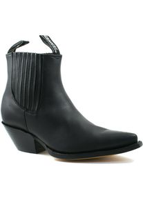 Grinders Unisex zwarte westerse Chelsea Boots-Mustang