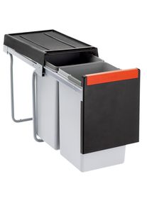 Franke Einbauabfallsammler, Grau, Schwarz, Edelstahlfarben, Kunststoff, 2x 15 l, 25.3x43.3x46.7 cm, Haushalt & Reinigung, Reinigung, M&uuml;lleimer & Abfallsammler